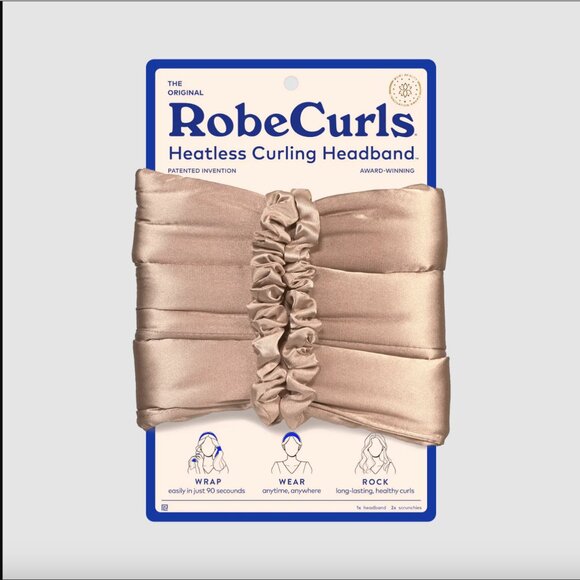 NEW RobeCurls The Original Heatless Curling Headband - Cream - Picture 1 of 1